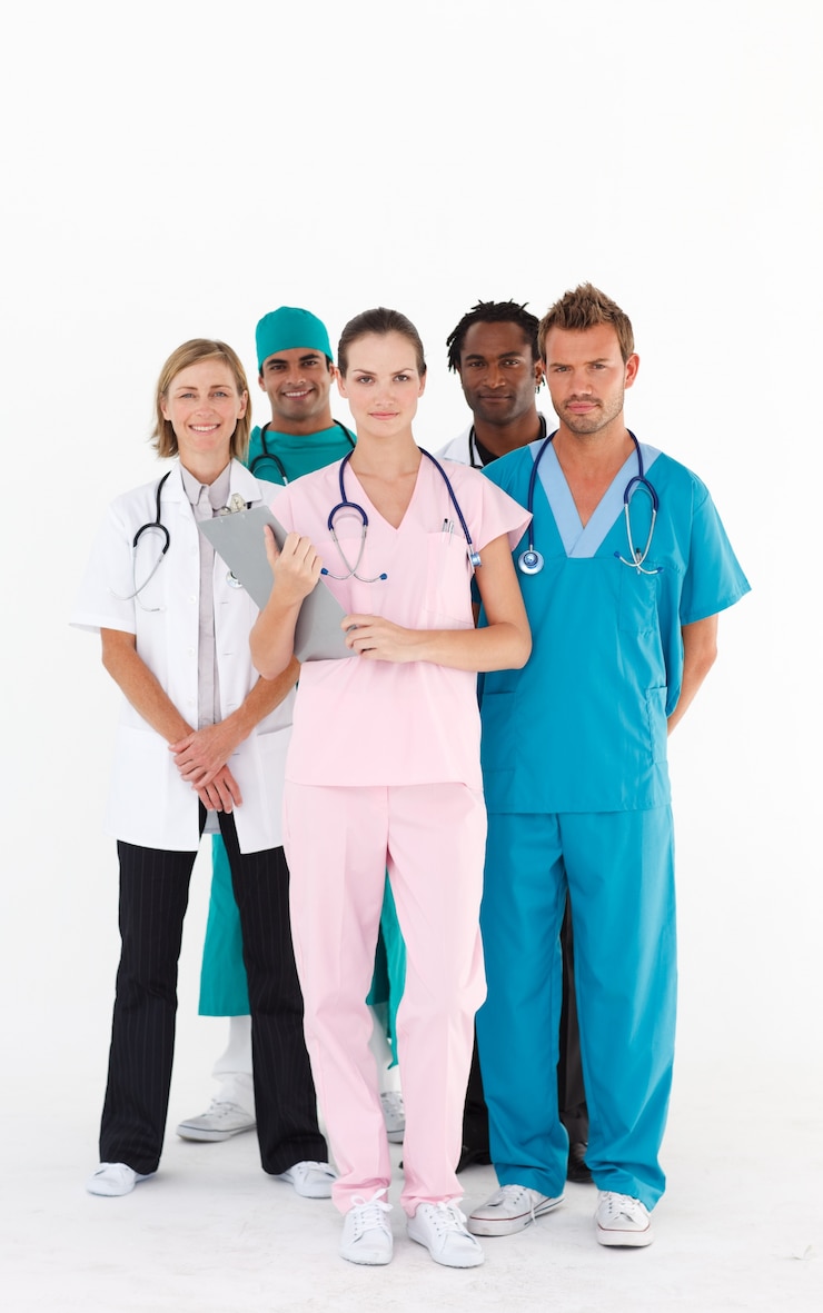 Fotografie confident team of doctors looking at the camera