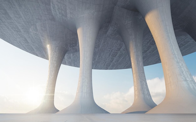construction scifi architecture futuristic concept