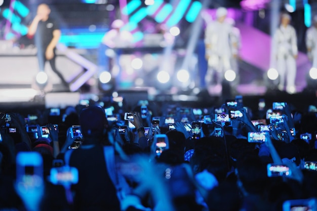 crowd at music concert