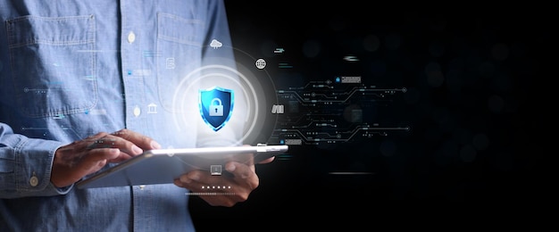 cyber security concept Login User identification information security and encryption secure Internet