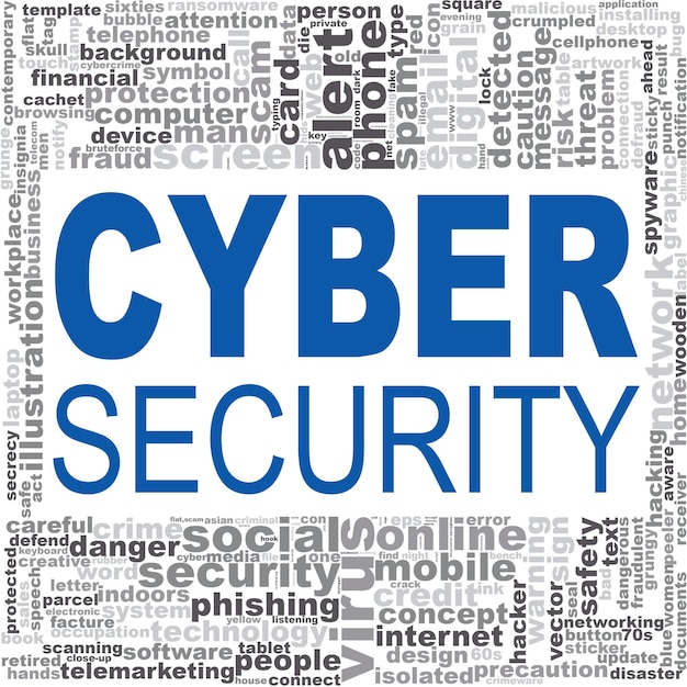 Cyber security word cloud