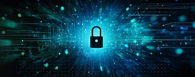 Data protection and cyber security with cyber background