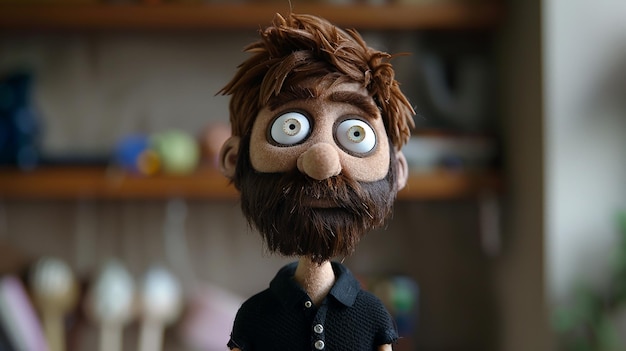 dayanj97 as a jim henson muppet with brown hair