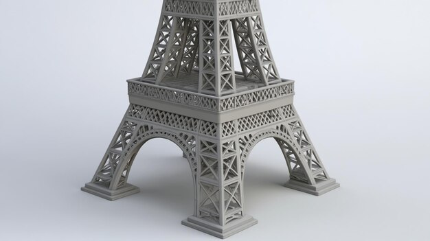 detailed closeup of eiffel tower base showcasing intricate metalwork and architectural design