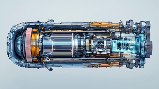 Detailed crosssection of mechanical device highlighting precision engineering machine learning