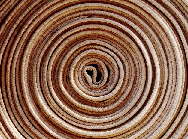 directly above shot of rolled up carpet
