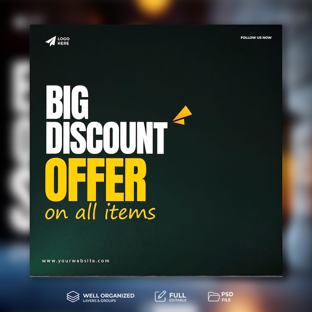 Discount offer design for advertising banners leaflets and flyers