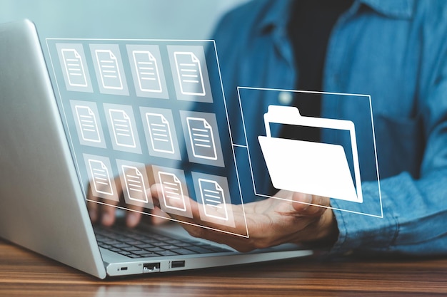 Document Management System DMS Folder File data management or data transfer backup technology
