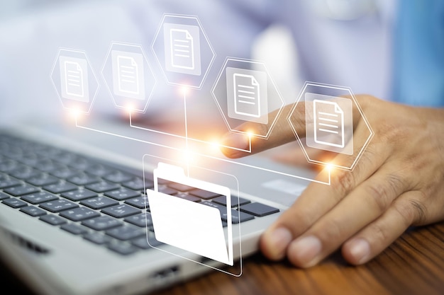 document management system dms folder file data management or data transfer backup technology