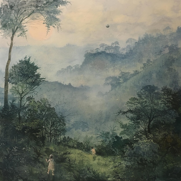 Doubles match in a misty valley