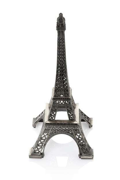 eiffel tower isolated on white background clipping path included