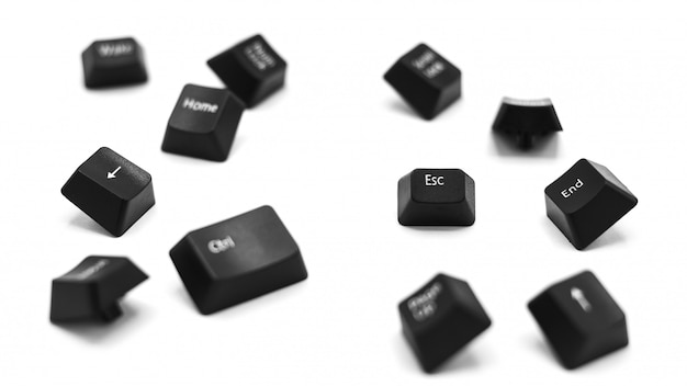 Esc (escape) button of a keyboard isolated on white background