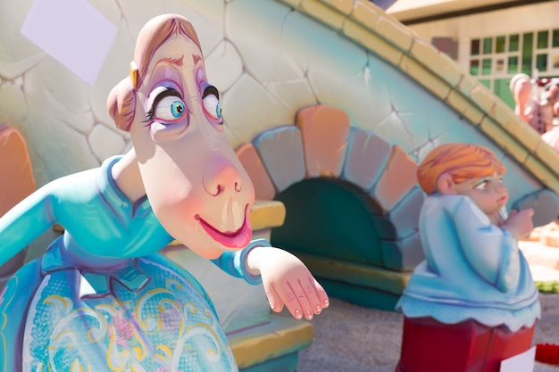 fallas of valencia in denia popular fest figures