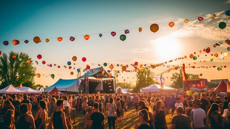 Fotografie festival atmosphere captured in stock photography festival stock photography celebration