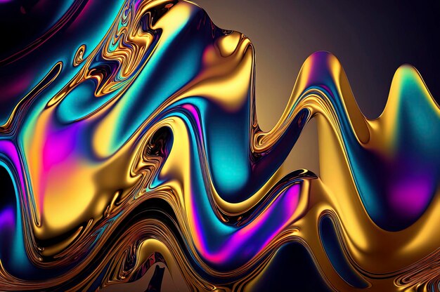 Flouresent wallpaper abstract metallic background abstract colorful metallic wave