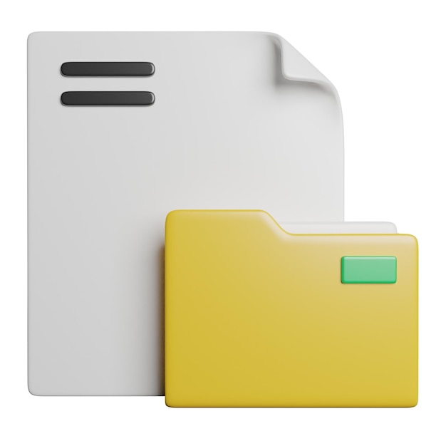 Folder and document icon for file organization and data storage