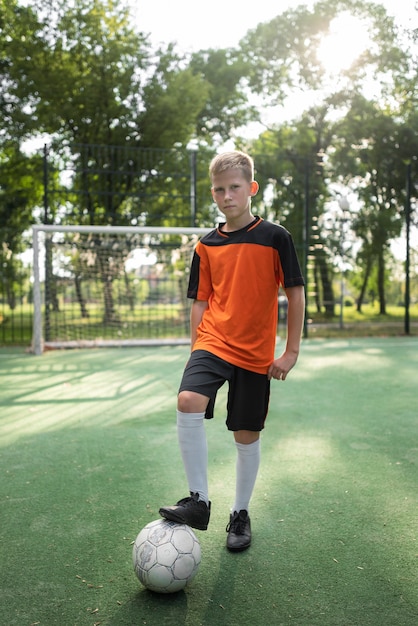football trainer teaching his pupils