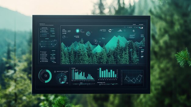 Forest Management Data Visualization A Futuristic Display of Ecological Monitoring and Analysis