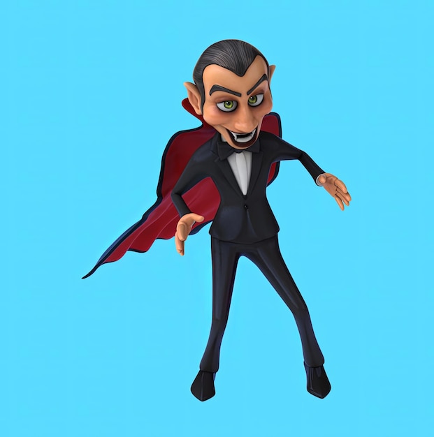 fun 3d cartoon vampire dancing