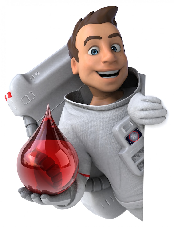 Fotografie fun astronaut - 3d illustration