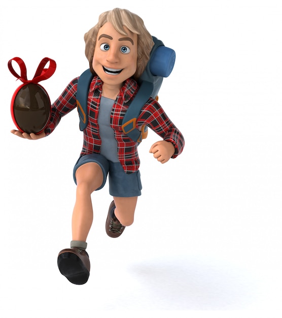 fun backpacker guy