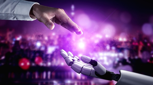 future artificial intelligence robot and cyborg.