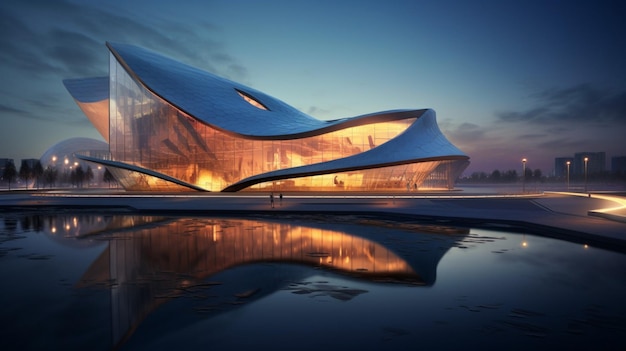futuristic building background