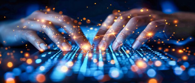 futuristic digital interface advanced technology concept virtual data and networking innovation in action