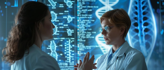 genetic counselor advising patients