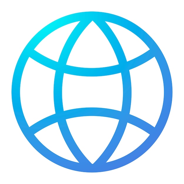 Globe grid png icon sticker aesthetic gradient design on transparent background