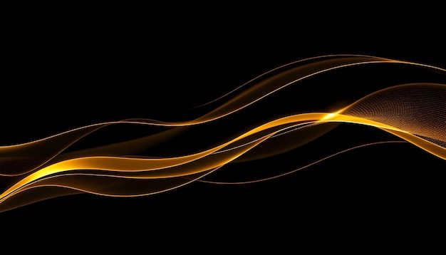 golden abstract wave background