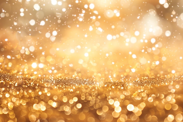 Golden glitter bokeh background