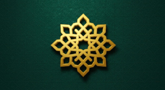 Golden Islamic Geometric Pattern