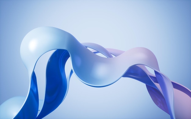 gradient abstract curve background 3d rendering