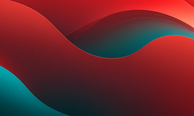 Gradient colorful green and red waves in abstract modern background for the presentation background