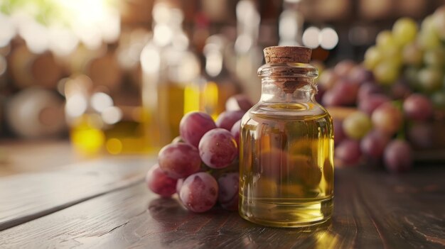 grape seed extract in a small jar selective focus generative ai
