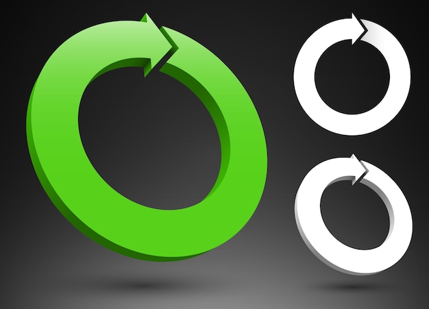 Green arrow 3D logo