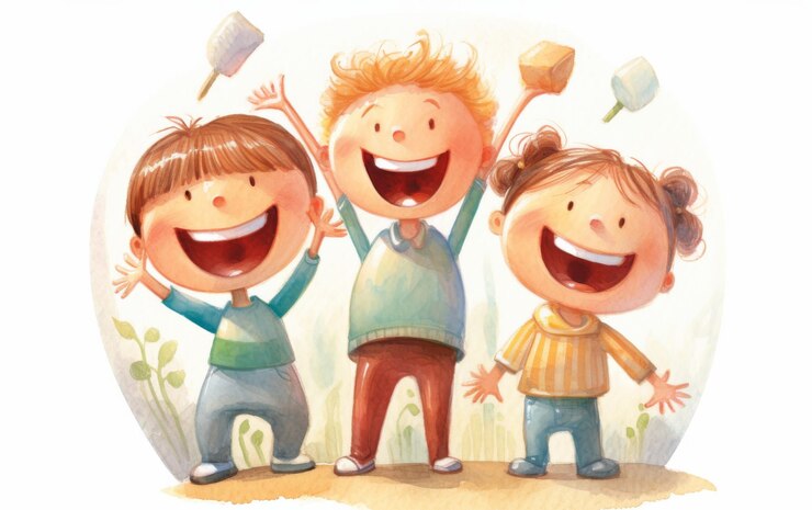 Fotografie group of children standing together