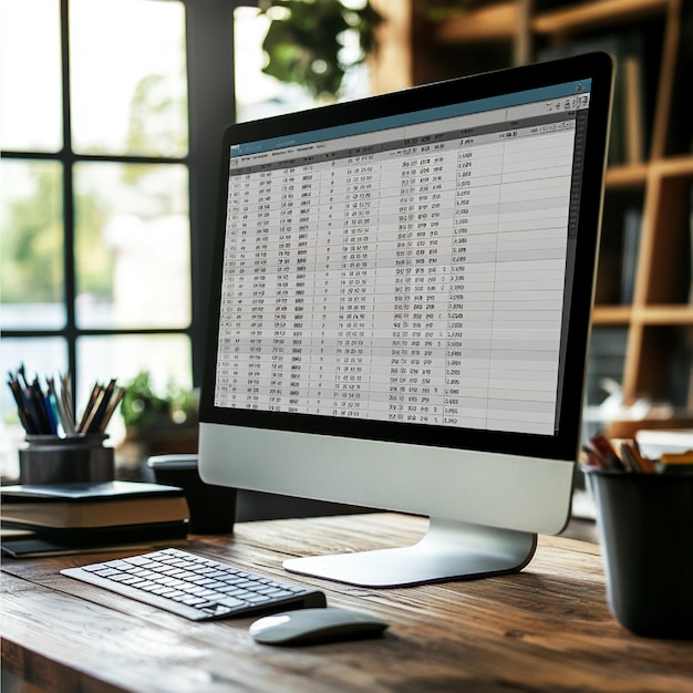 Guest list spreadsheet on a computer screen