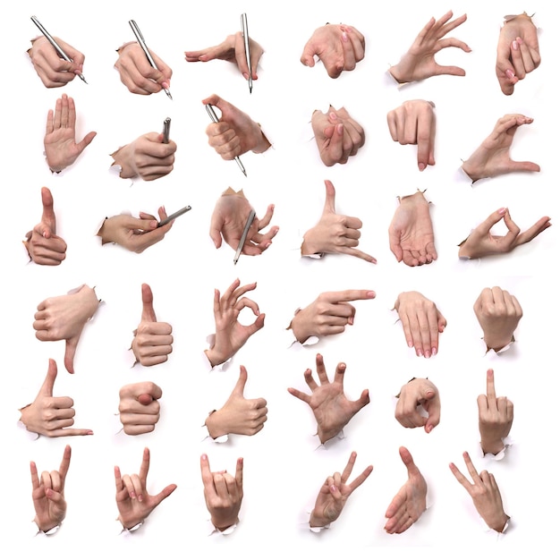 Hand gestures set