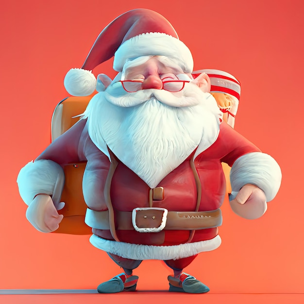 Happy Santa Claus portrait Merry Christmas and a Happy New Year