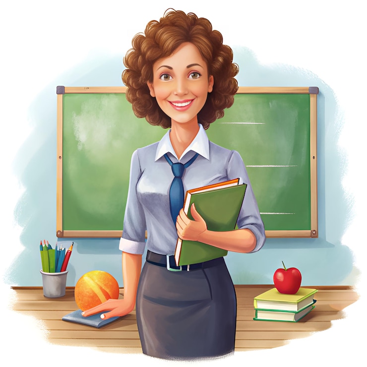 Fotografie happy smiling teacher in classroom
