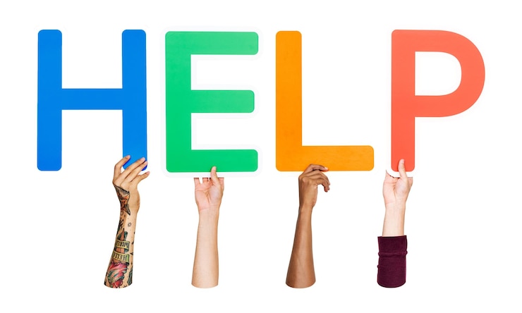 Fotografie help word png typography transparent background