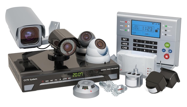 Home Surveillance Electronics 3D rendering