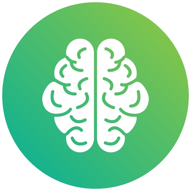 human brain vector icon design illustration