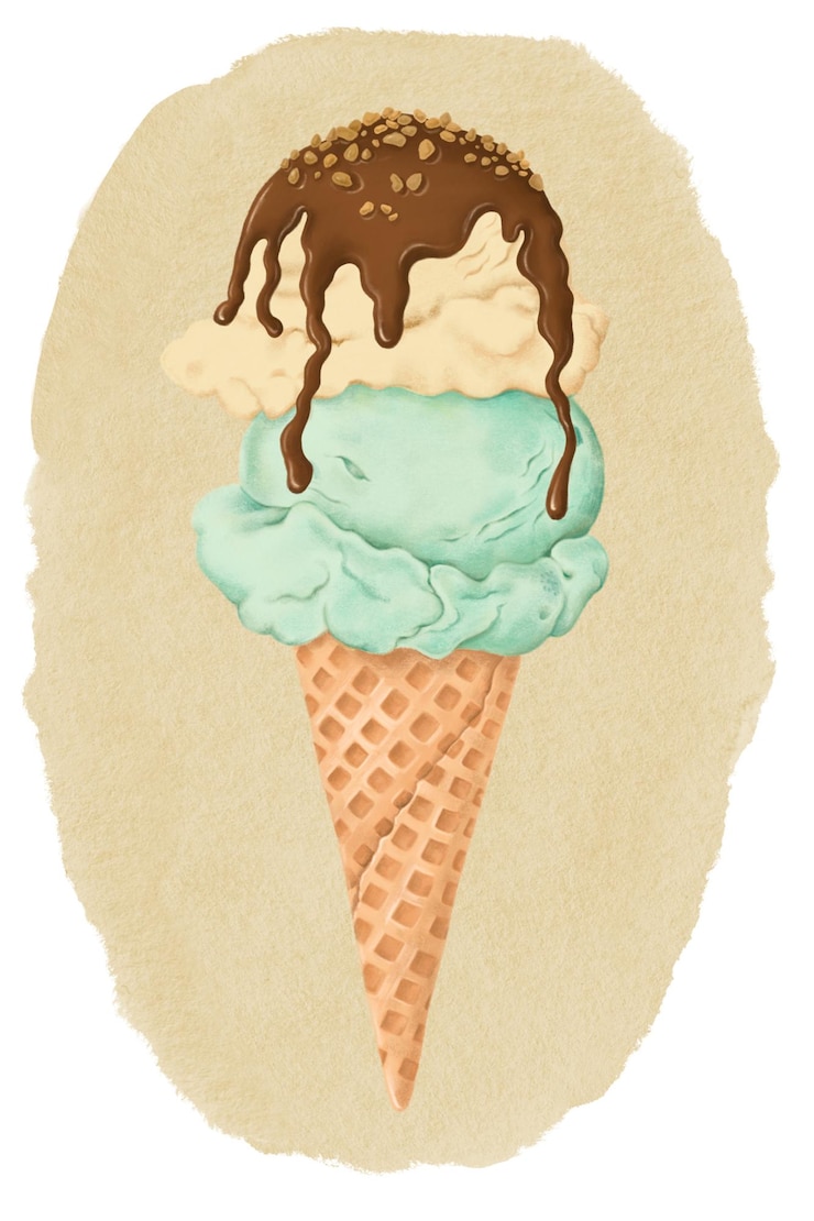 Fotografie icecream cone png sticker ripped paper transparent background