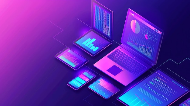 illustration design template UI UX on device