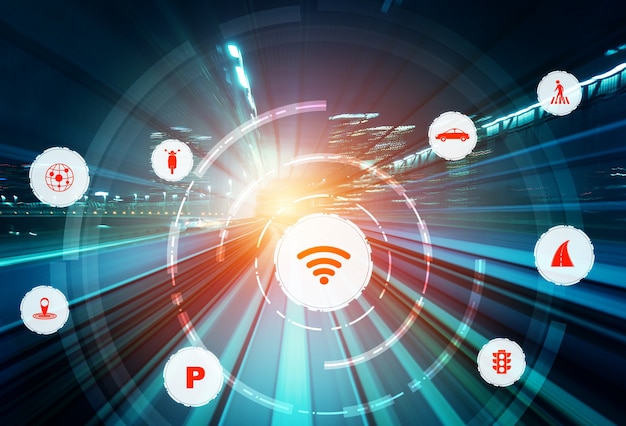 Koncept chytré dopravní technologie pro budoucí automobilovou dopravu na silnici