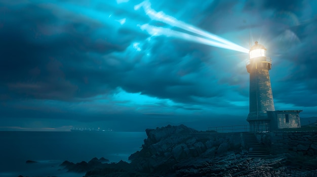 lighthouses light up the way at night