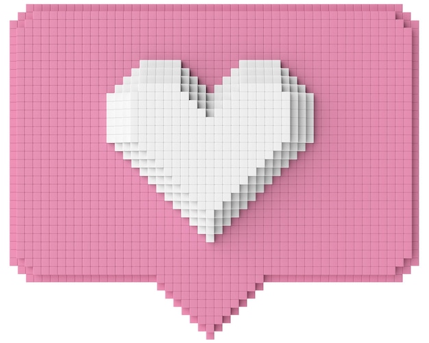 Like icon Love icon 3D illustration